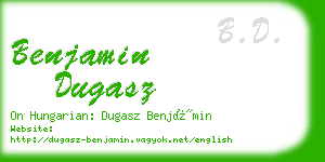 benjamin dugasz business card